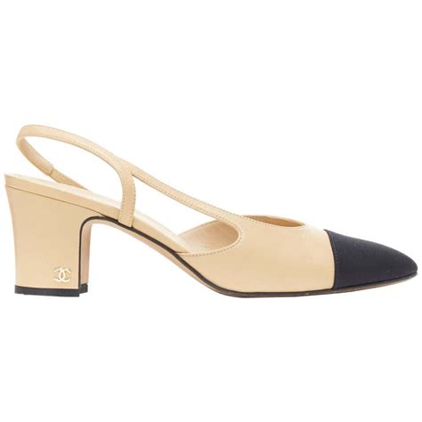 chanel slingback block heel|chanel slingback online shop.